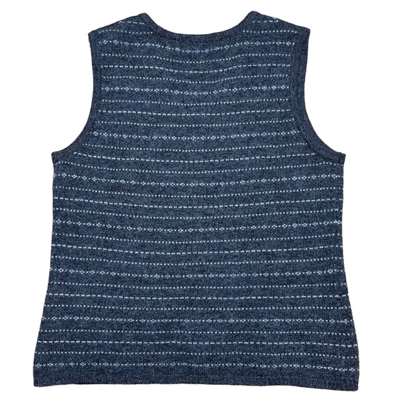 Old Navy 100% Lambswool V-Neck Sweater Vest In Charcoal Gray & White Sz L - Picture 2 of 12